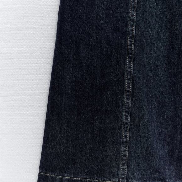 ZARA STRAPLESS TRF DENIM DRESS - Picture 13 of 15